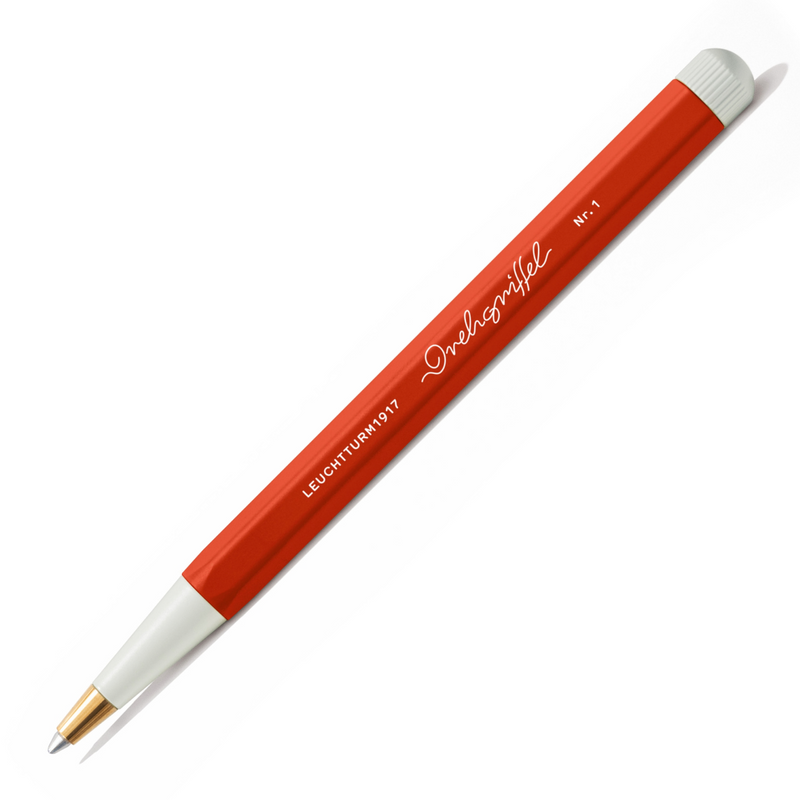 Drehgriffel No.1 Ballpoint Twist Pen - Royal Blue Ink (M) - Aluminium Barrel in Fox Red