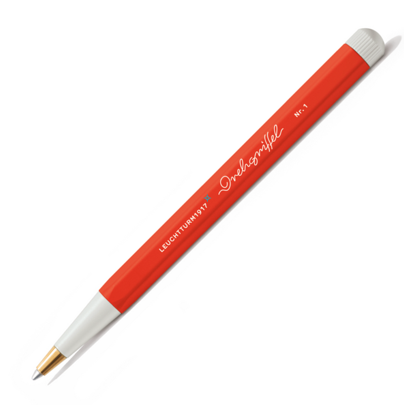 Drehgriffel No.1 Ballpoint Twist Pen - Royal Blue Ink (M) - Aluminium Barrel in Lobster