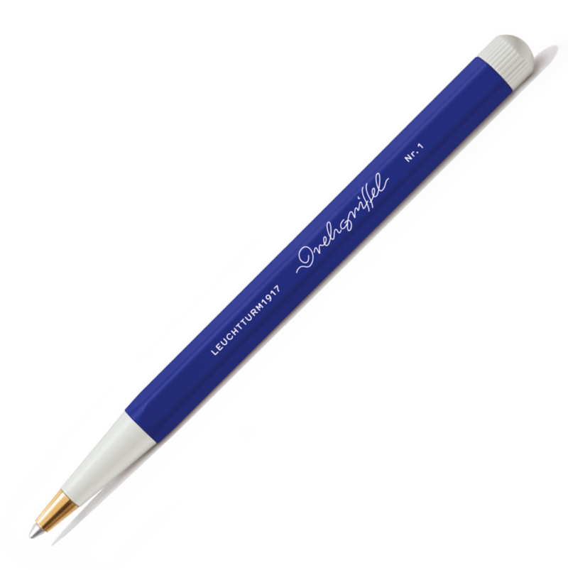 Drehgriffel No.1 Ballpoint Twist Pen - Royal Blue Ink (M) - Aluminium Barrel in Ink
