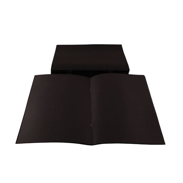 SEAWHITE OF BRIGHTON Art Cahier - 140gsm (Black Paper) - 40 Pages - A4 - Black