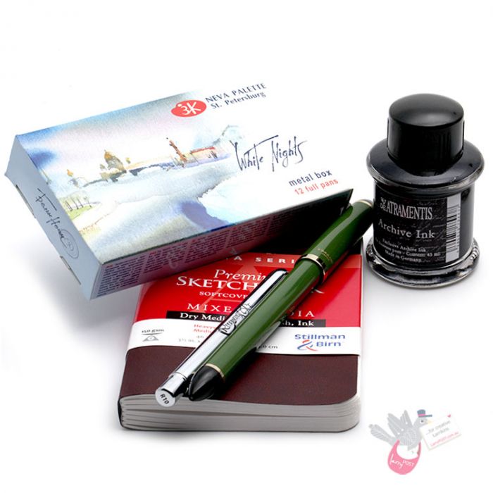 LarryPOST Artist Grade Sketching and Watercolour Kit for sketching on location