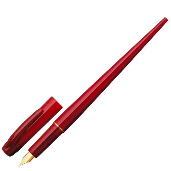 PLATINUM Desk Fountain Pen - DPQ-700A - Red - Extra Fine Nib (excludes converter)