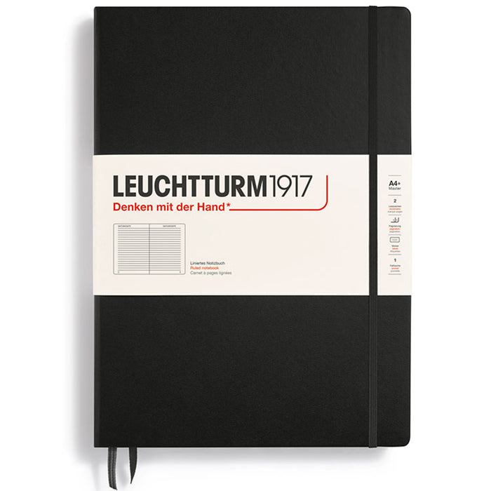 LEUCHTTURM1917 Classic Hard Cover - Master A4 - Ruled - Black
