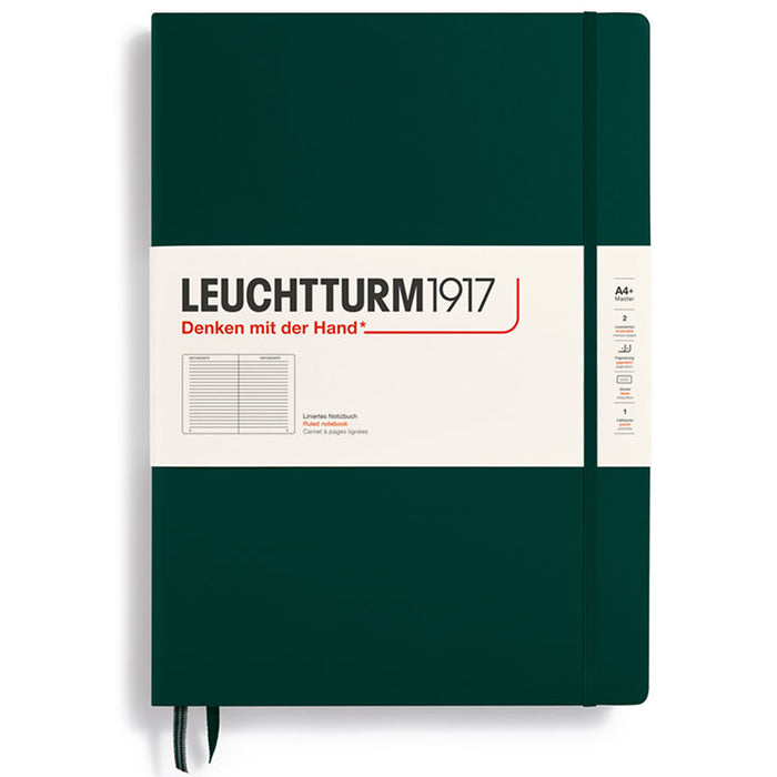 LEUCHTTURM1917 Classic Hard Cover - Master A4 - Ruled - Forest Green