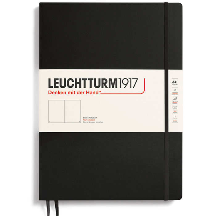 LEUCHTTURM1917 Classic Hard Cover - Master SLIM A4 - Plain - Black