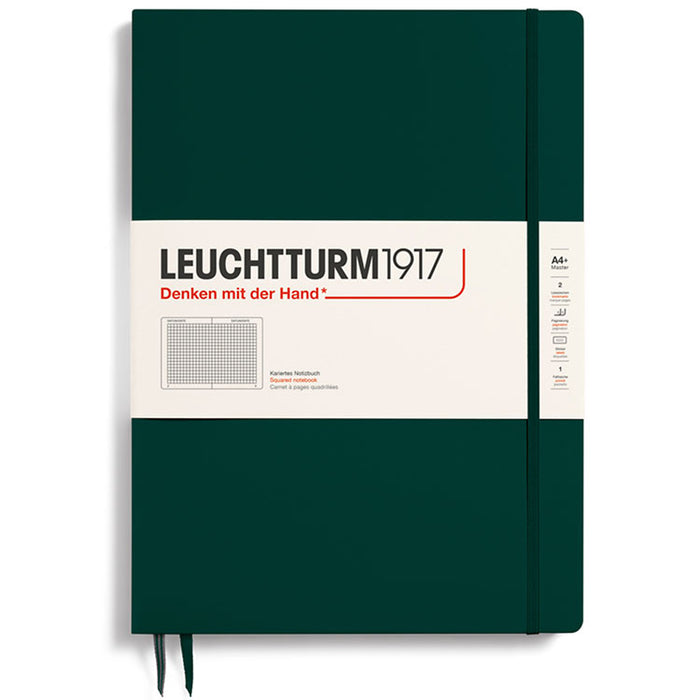 LEUCHTTURM1917 Classic Hard Cover - Master SLIM A4 - Squared / Grid - Forest Green