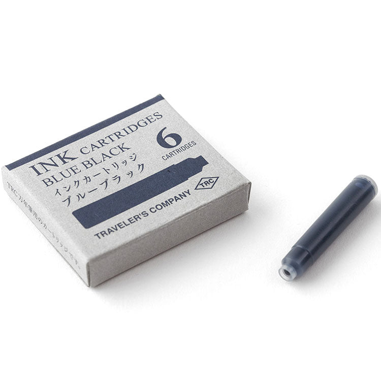 Traveler's Company - Fountain Pen Ink Cartridges - Pack of 6 - Blue