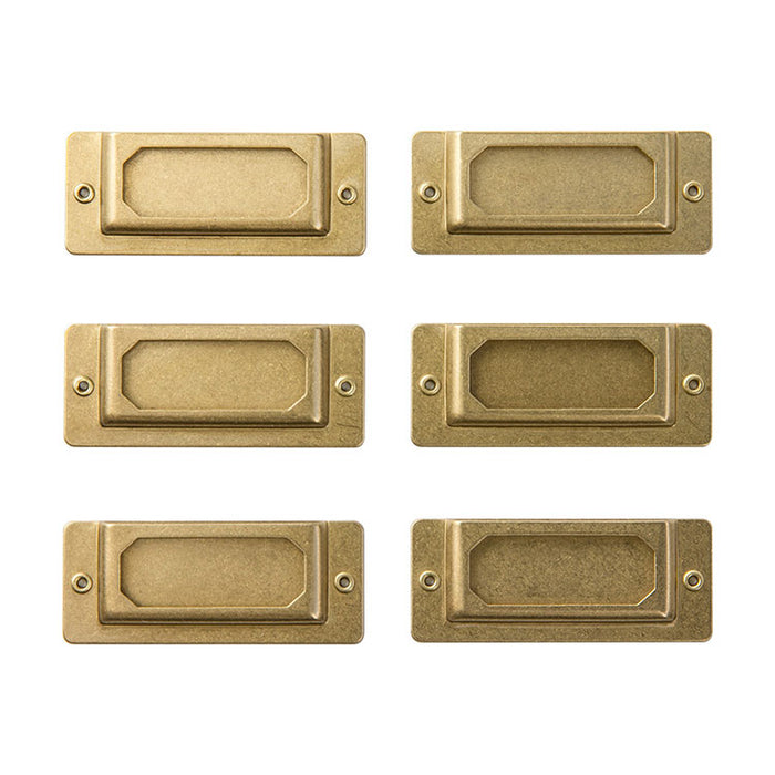 Traveler's Company - Brass Label Plate - Set of 6