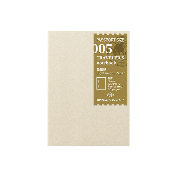Traveler's Company - Inserts - Passport Size - 005 Lightweight Paper
