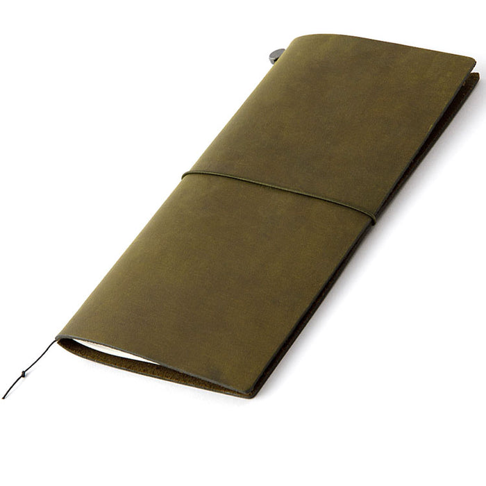 Traveler's Company Leather Notebook - Regular Size Starter Kit - Olive