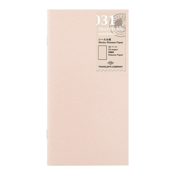 Traveler's Company - Inserts - Regular Size - 031 - Sticker Release Paper