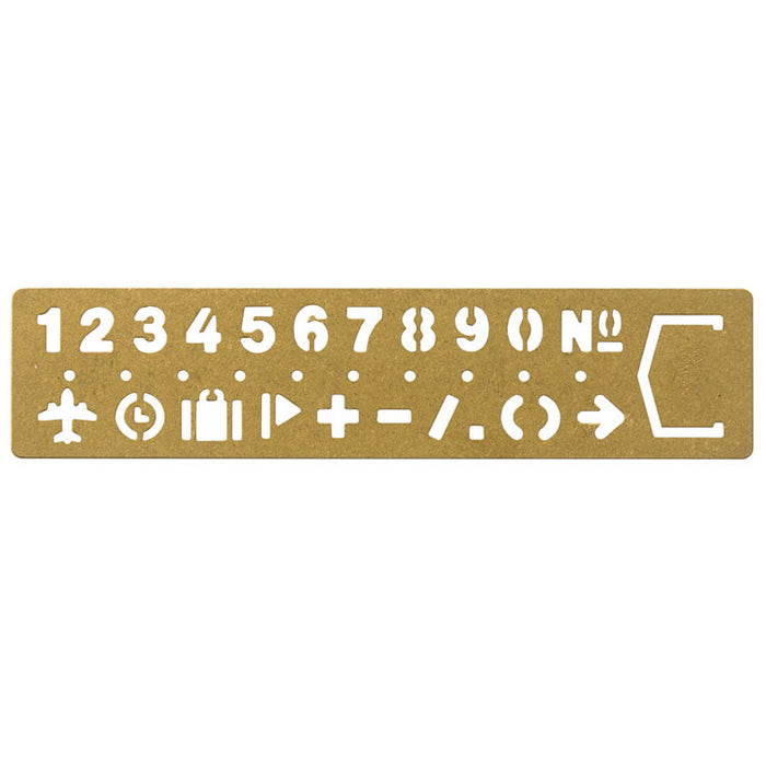 Traveler's Company - Brass Template Bookmark - Number