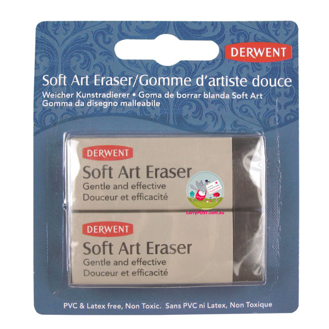 DERWENT Soft Art Eraser - Black - 2 Pack