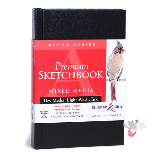 Stillman & Birn ALPHA Sketchbook - Hardbound - A6 Portrait (4 x 6" / 10.2 x 15.2 cm) - 150gsm