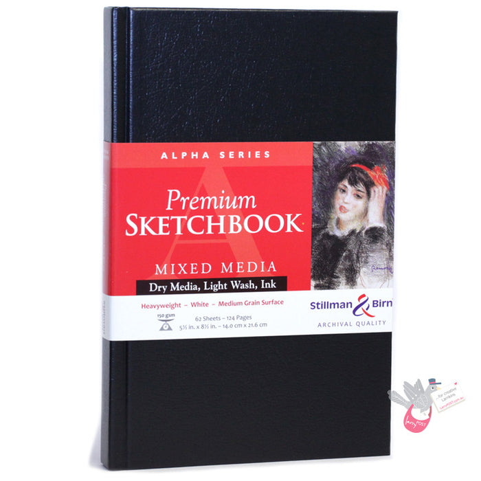 Stillman & Birn ALPHA Sketchbook - Hardbound - A5 (5.5 x 8.5" / 14 x 21.6 cm) - 150gsm