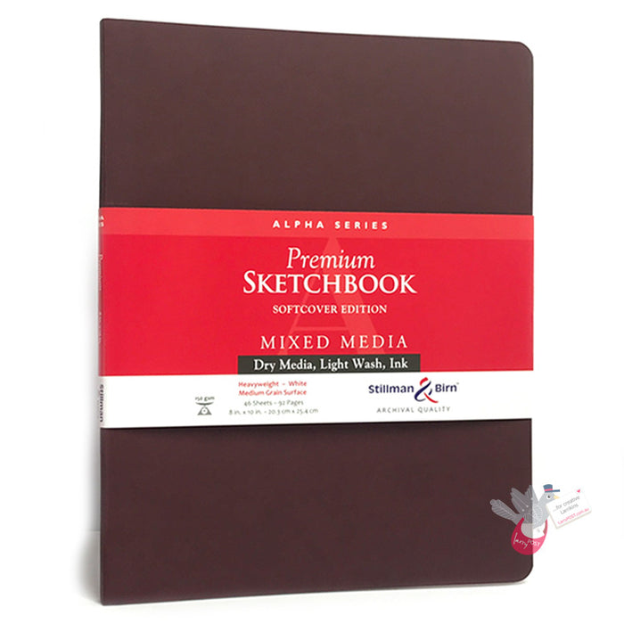 Stillman & Birn ALPHA Sketchbook - Softcover - Portrait XL (8 x 10" / 20.3 x 25.4cm) - 150gsm