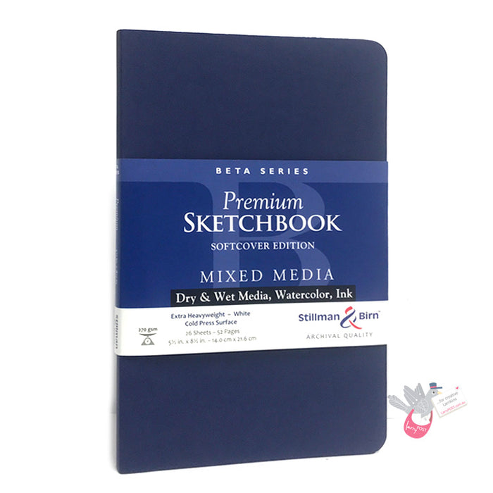Stillman & Birn BETA Sketchbook - Softcover - A5 Portrait (5.5 x 8.5" / 14 x 21.6 cm) - 270gsm
