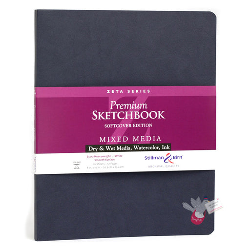 STILLMAN & BIRN Zeta Sketchbook - Softcover - Portrait XL (8 x 10" / 20.3 x 25.4cm) - 270gsm