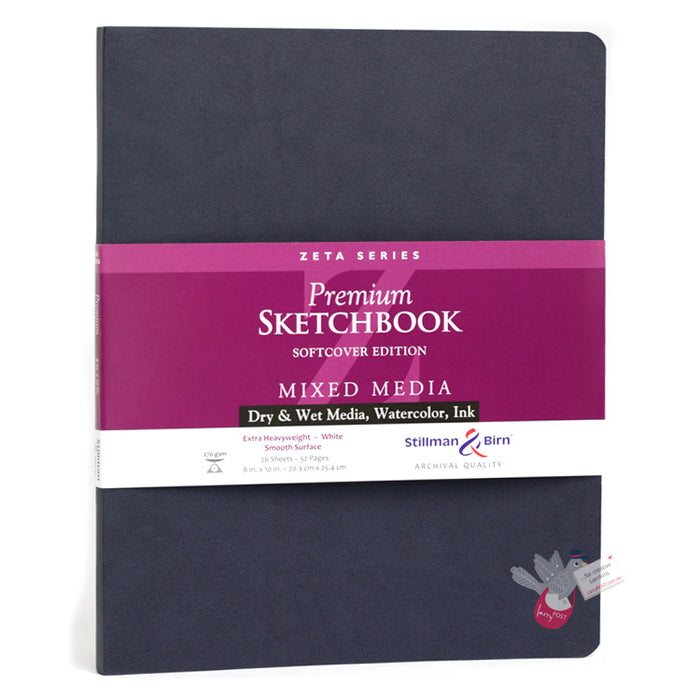 STILLMAN & BIRN Zeta Sketchbook - Softcover - Portrait XL (8 x 10" / 20.3 x 25.4cm) - 270gsm