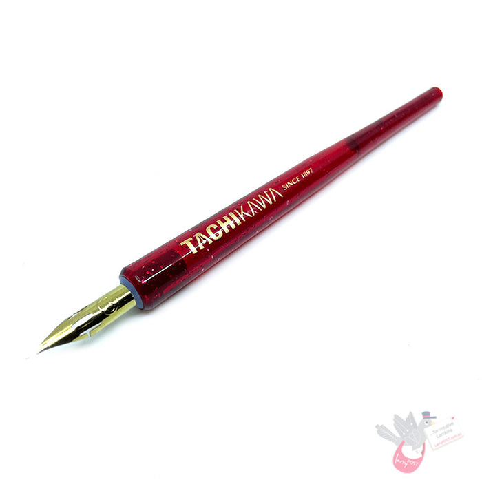 TACHIKAWA Resin Nib Holder - Model T25 (12.5cm length) - Clear Red