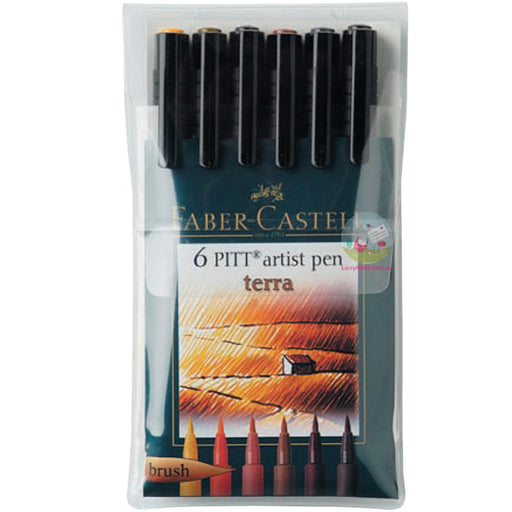 FABER-CASTELL PITT Artist Pen - Terra - Set of 6 Brushes