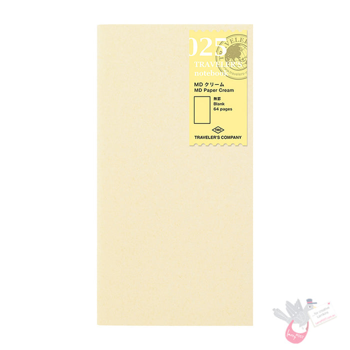 Traveler's Company - Inserts - Regular Size - 025 - Blank Cream Paper