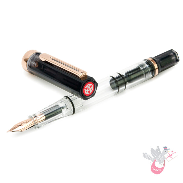 TWSBI Eco Fountain Pen - Smoke with Rose Gold - 1.1 Italic (Stub) Nib