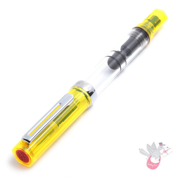 TWSBI Eco Fountain Pen - Clear / Transparent Yellow - 1.1mm Italic (stub) Nib