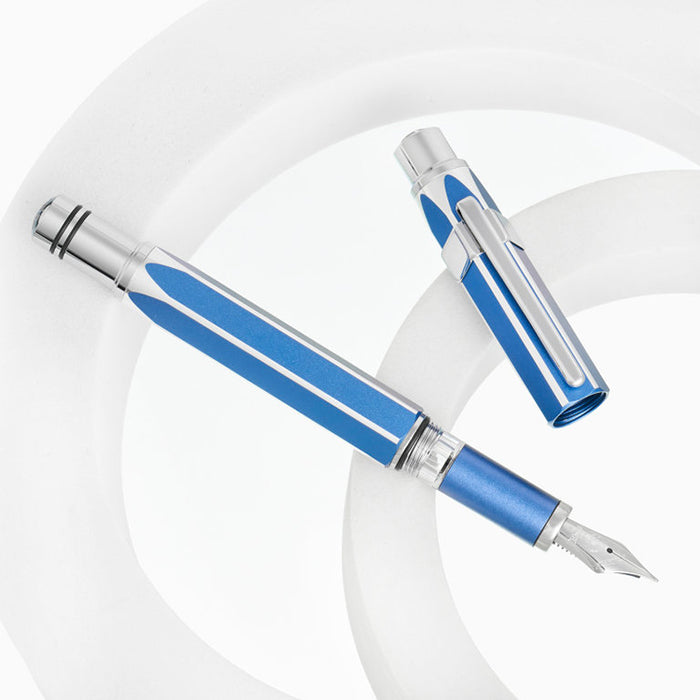 TWSBI Precision Fountain Pen - Gemini Blue - Medium Nib