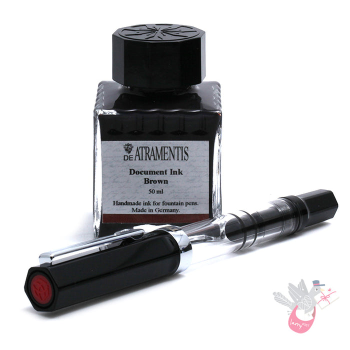TWSBI Eco Clear / Black - Fine & DE ATRAMENTIS Document Brown 45mL