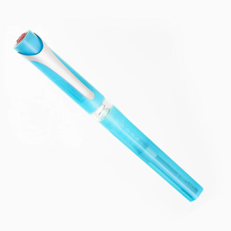 TWSBI Swipe Fountain Pen - Spring Loaded Converter - Blue Ice Colour - Fine Nib