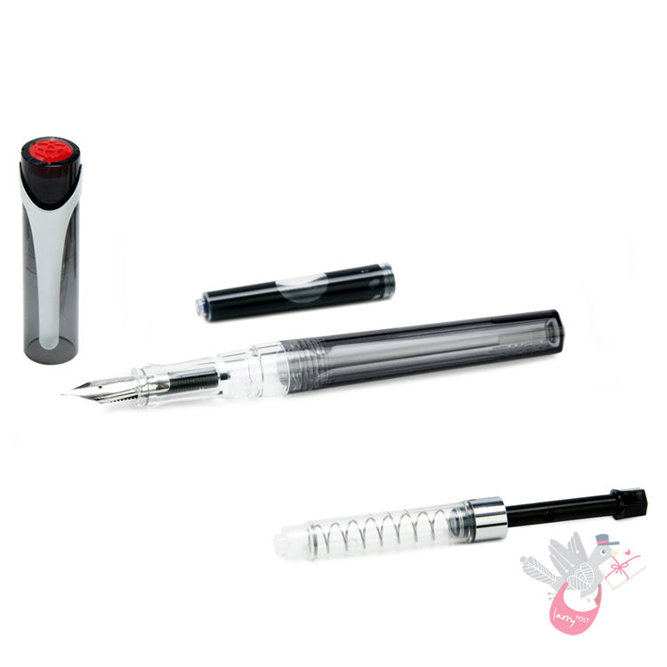 TWSBI Swipe Fountain Pen - Spring Loaded Converter - Smoke Colour - Broad Nib