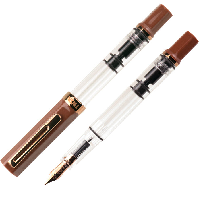 TWSBI Eco Fountain Pen - Espresso with Bronze - 1.1mm Italic (stub) Nib