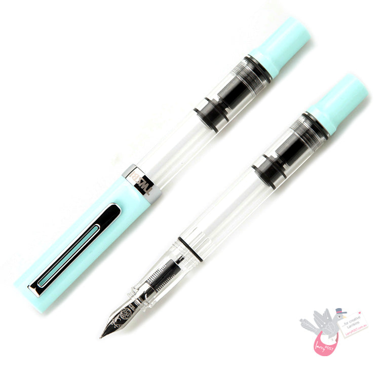 TWSBI Eco-T Fountain Pen - Mint Blue - 1.1 Italic Nib