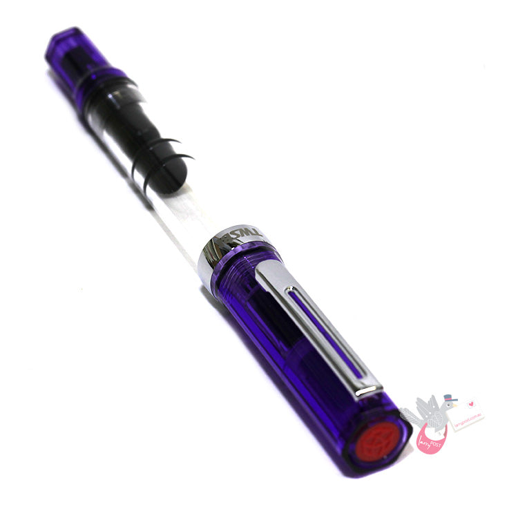 TWSBI Eco Fountain Pen - Clear / Transparent Purple - Medium Nib