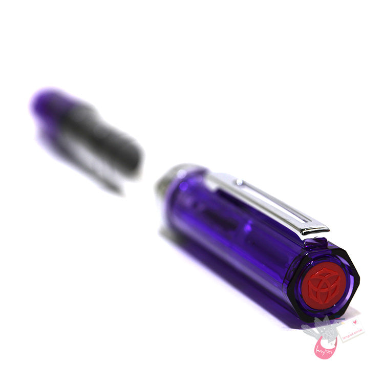 TWSBI Eco Fountain Pen - Clear / Transparent Purple - Broad Nib