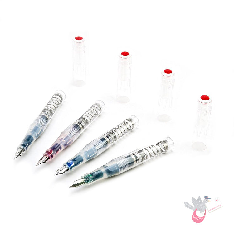 TWSBI Go Fountain Pen - Spring Load Mechanism - Clear - Medium Nib