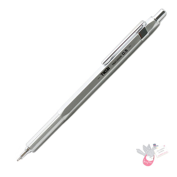 TWSBI Precision Fix Pipe Mechanical Pencil - 0.5 mm - Matt Silver