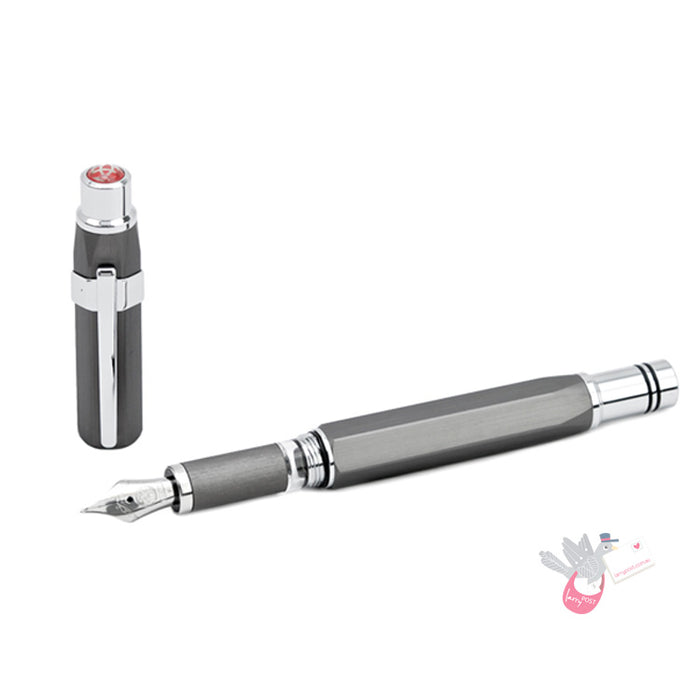 TWSBI Precision Fountain Pen - Gunmetal - 1.1 Italic (stub) Nib