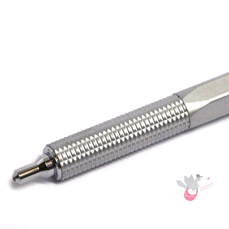 TWSBI Precision Retractable (RT) Pipe Mechanical Pencil - 0.5mm - Matt Silver