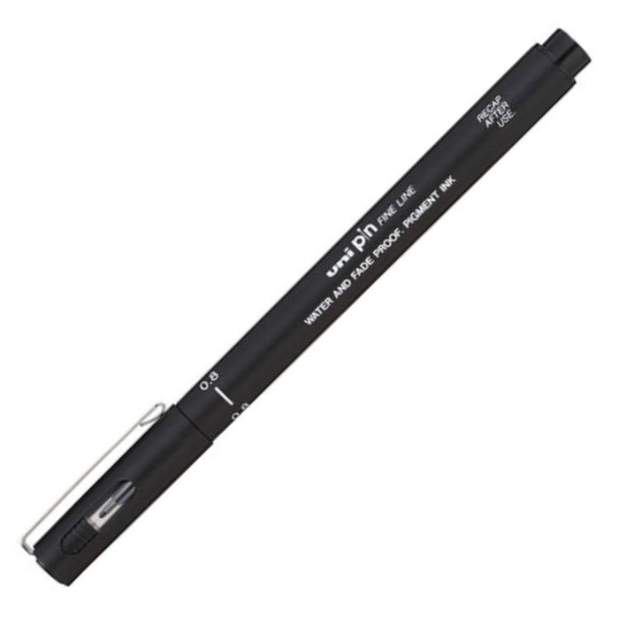 UNI PIN Fine Line Pen - 0.8 - Black