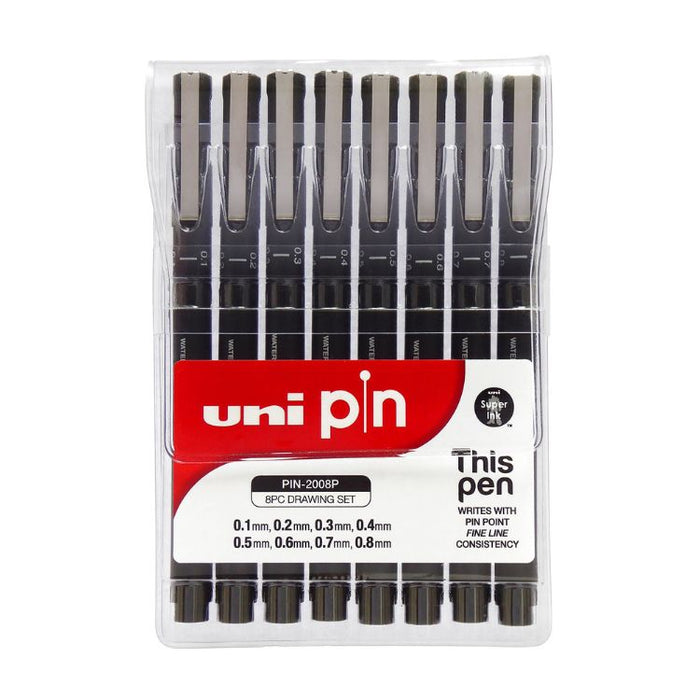 UNI PIN Fine Line Pen - Set 8
