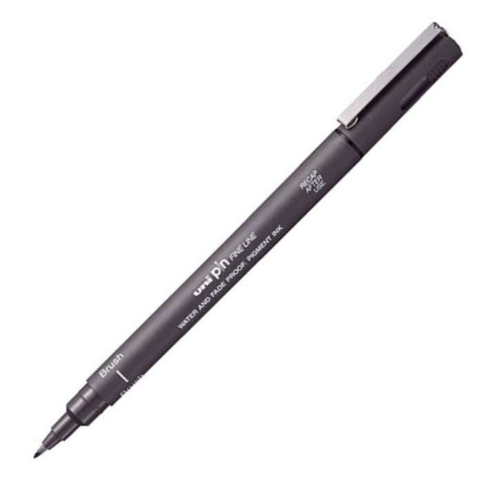 UNI PIN Fine Line Pen - Brush Tip - Dark Grey