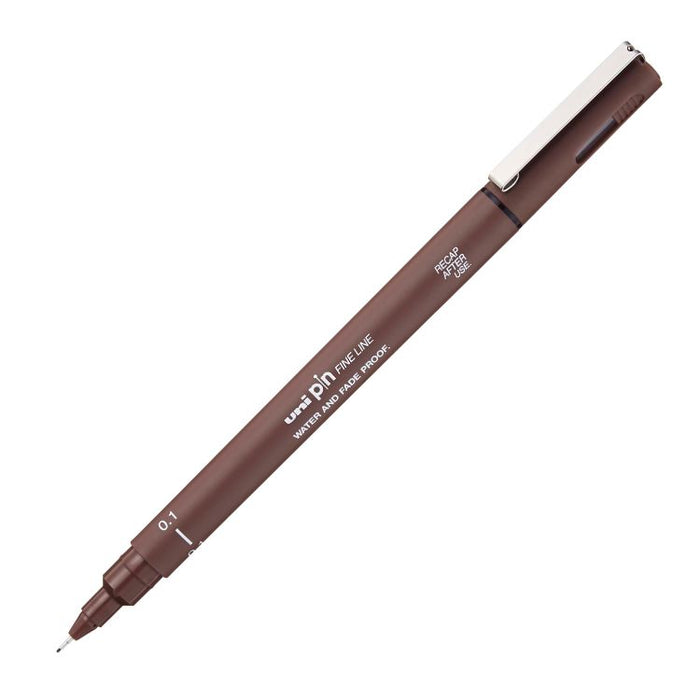 UNI PIN Fine Line Pen - 0.1 - Sepia