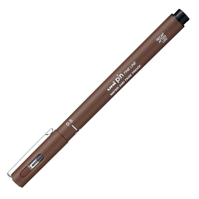UNI PIN Fine Line Pen - 0.5 - Sepia