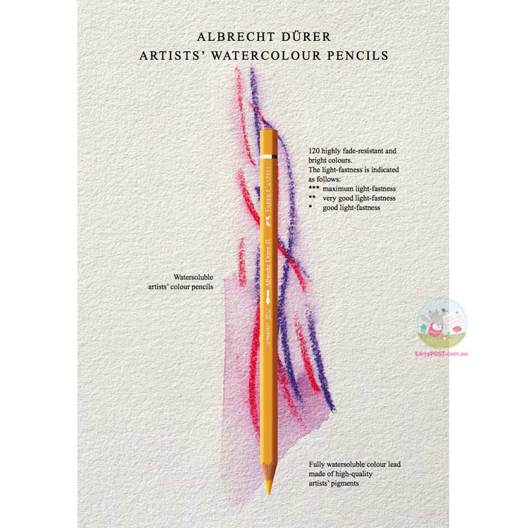 FABER-CASTELL Albrecht Durer Artists Watercolour Pencils - 3 Layer Tin of 120