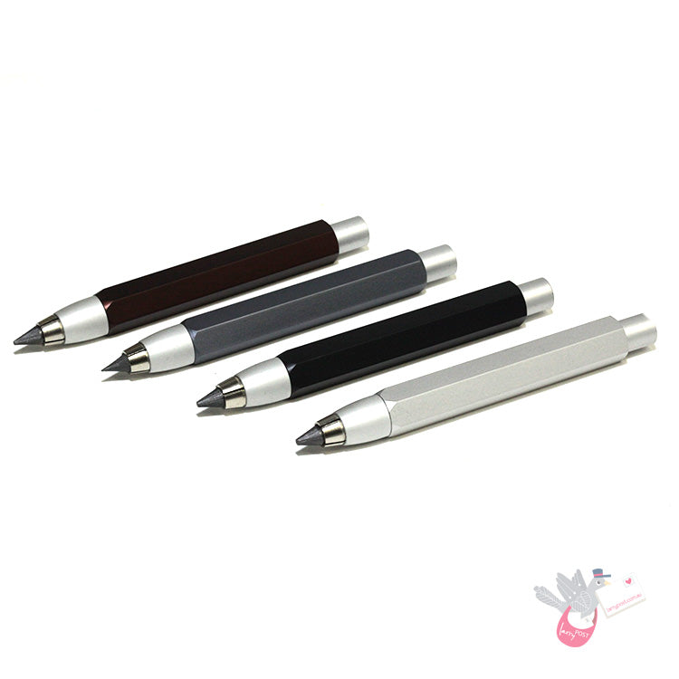 WORTHER Compact Mechanical Pencil 5.6mm - Black Anodised Aluminium
