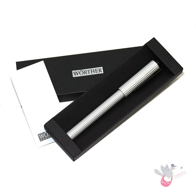 WORTHER Profil Fountain Pen - Anodised Aluminium - Fine Nib