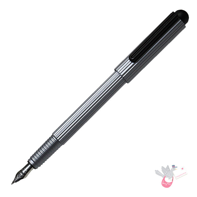 WORTHER Profil Fountain Pen - Grey Aluminium - Fine Nib