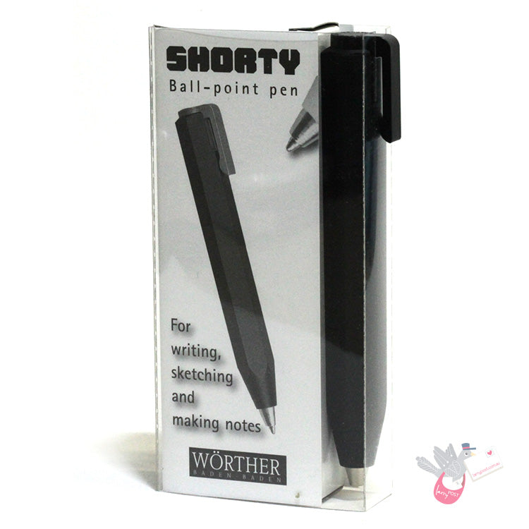 WORTHER Shorty Ballpoint Pen - Black